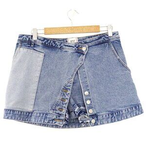 BDG Urban Outfitters Reconstructed Jean Denim Mini Skort L
